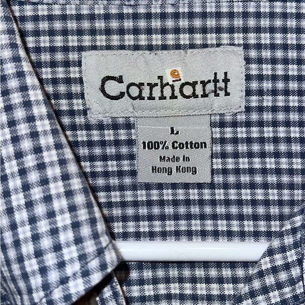 Carhartt Blue Gingham Short Sleeve Shirt - Picture 3 of 6